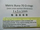 3mm Id X 5mm Od X 1mm Thick O-ring  Buna-70     Quan 5 