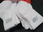 New Balance Mens 10 Pairs Cushion Ankle  Socks Arch Support Sz 9-12 White