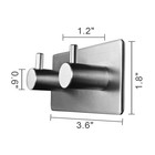 Wall Mounted Coat Hook Rail Adhesive Stainless Steel Hanging Hooks Rack Hallw   