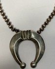 Vintage Native American Navajo Squash Blossom Naja Necklace