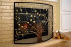 Barton Tree Of Life Curved Fireplace Screen 39 X 33 Inch Metal Mesh New