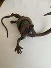 Rare Austrian Cold-painted Bronze Snake Fighting A Lizard By Franz Bergman 5301