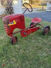 B m c  Pedal Tractor  Original Vtg Metal Red Tricycle Toy As Is Pick Up Only