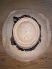 Antique Hawaiian Lauhala Hat W  Rooster Feather Band Made On Maui