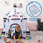 Rocket Ship Play Tent Pop Up Play Tent Kids Indoor Outdoor Spaceship Playhouse