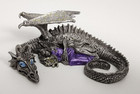 Dragon Laying Girl Woman Purple Blue Eyes Rawcliffe Pewter 2000 Figurine 1111067