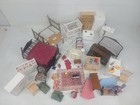 Vintage Mixed Lot Of Miniature Doll Wood House Furniture Toys
