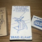 Vtg Braid-aid Rug Braiding Braid Klamp Braid reel Aid Original Box Made Usa Set