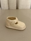 Vintage Unsigned Ceramic Baby Shoe Planter Mccoy Style Cream Nursery Decor