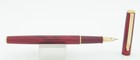 Pilot Small Red Swirl   Gold Fountain Pen In Box - Fine Nib - 1982 Made In Japan