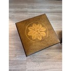 Reuge Music Box   Cedar Trinket Box Set Unisex Brown Good Vintage Italian Inlay