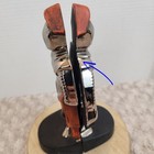 Knight Bookends Vintage Ceramic Medieval Crusader Statue Vintage Book Ends  c1 