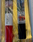 Red  black 2 Sets Of Chopsticks Made In Japan People Geisha Japanese Lacquered