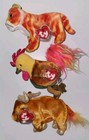 Ty  Beanie Babies Zodiac  Tiger  Ox  Rooster Mint With Mint Tags Lot Of 3