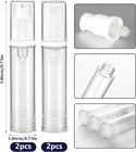 4 Pcs Empty Airless Pump Bottles  Refillable Clear Travel Pump Bottle Lotion Con