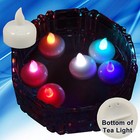 36 Multicolor Led Floating Floral Tea Light Candle For Wedding Centerpiece Decor