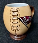 Antique Harvard University Crimson Flag Football Shape Mug 1905 T Maddocks Sons