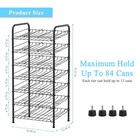 Vrisa Can Organizer For Pantry 7-tier Rack Metal 7 Tier  Black