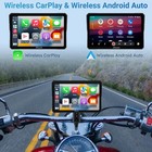 7  Ips Motorcycle Gps Navi Monitor Wireless Apple Carplay Moto Android Auto  cam