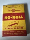 Rare Vintage 50 s Milton Bradley Junior No-roll 8 Count Crayons Made In Usa
