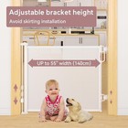 Easybaby Products Indoor Outdoor Retractable Baby Gate  33  Tall  Extends 55 