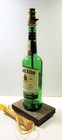 Jameson Irish Whiskey Liquor Bottle Table Lamp Light Wood Base Bar Lounge Decor