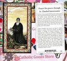 Saint St  Charbel - Prayer   Short Biography  -gold Trim - Paperstock Holy Card