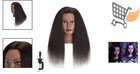 Training Head With 100  Real Hair 16 Inch Mannequin For Cosmetology Practice