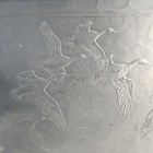 Vintage Arthur Armour Hammered Aluminum Tray Migrating Geese Mid Century Modern