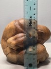 Vintage Hand Carved Wood Weeping Buddha Statue Crying Yoga Indonesia