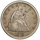 1875-cc 20c Twenty Cent Pcgs Xf40  cac 