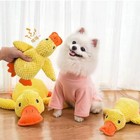 Large Calming Duck Dog Toy Squeaky Plush Pet Puppy Chew Toy Teeth Cleaning 45cm