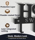 Key Holder Wall Mounted 5 Hooks Black Metal Entryway Key Organizer Rack