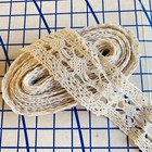1 7 Yd 2  Vintage 1940s Handmade Bobbin Lace Ecru Cotton Or Linen