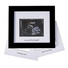  Baby Sonogram Photo Frame - 1st Ultrasound Picture Frame - Silver Text Black