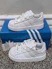 Size 5 Kids Unisex Adidas Superstar I White Casual Lace Up Sneakers Shoes Bb7080