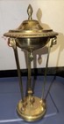 Vtg Brass Athenian Egyptian Revival Lion Head Incense Burner Censer Cassoulet