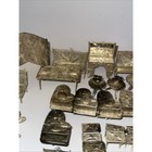 Vintage Filigree Ornate Silver Wire Metal Furniture Dollhouse Miniature 90  Pcs