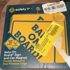 Safety 1st Baby On Board Sign And Car Magnet Yellow Black Ts3860920