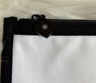 Chanel White black Cosmetic Makeup Bag Beauty Pouch W Black Zipper Vip Gift Nib