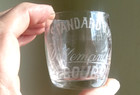 Standard Time Bourbon Dallemand   Co Pre Pro Etched Shot Glass 1905 Era