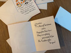 6 Original Vintage Juvenile Childrens Christmas Cards 5 Unused W envelope Cute 