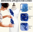 Handmade 3d Flower Embroidery Applique  Rhinestone Applique For Clothes  Beaded