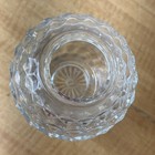 Vintage Homco Clear Glass Fairy Lamp Candle Light Cube Cubist Votive Holder