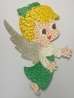 Vintage Melted Popcorn Angel Window Decoration Christmas Holiday
