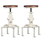  Antique Vintage Industrial Barstool Solid Wood Water Pipe Fire Hydrant Design 