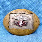 Gold Wing Motorcycle Belt Buckle 1975 Biker Western Scroll Vtg 70s 80s    qrt176