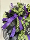 Halloween Wreath  W     witches Brew    Sign     Pancake Style Wreath   thin  