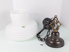 Art Deco Commercial Ceiling Pendant Light Milk Glass  - Salvage Item 