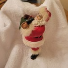 Vintage Coca Cola  Santa Holding Gift And Coke 6 Inches Ornament